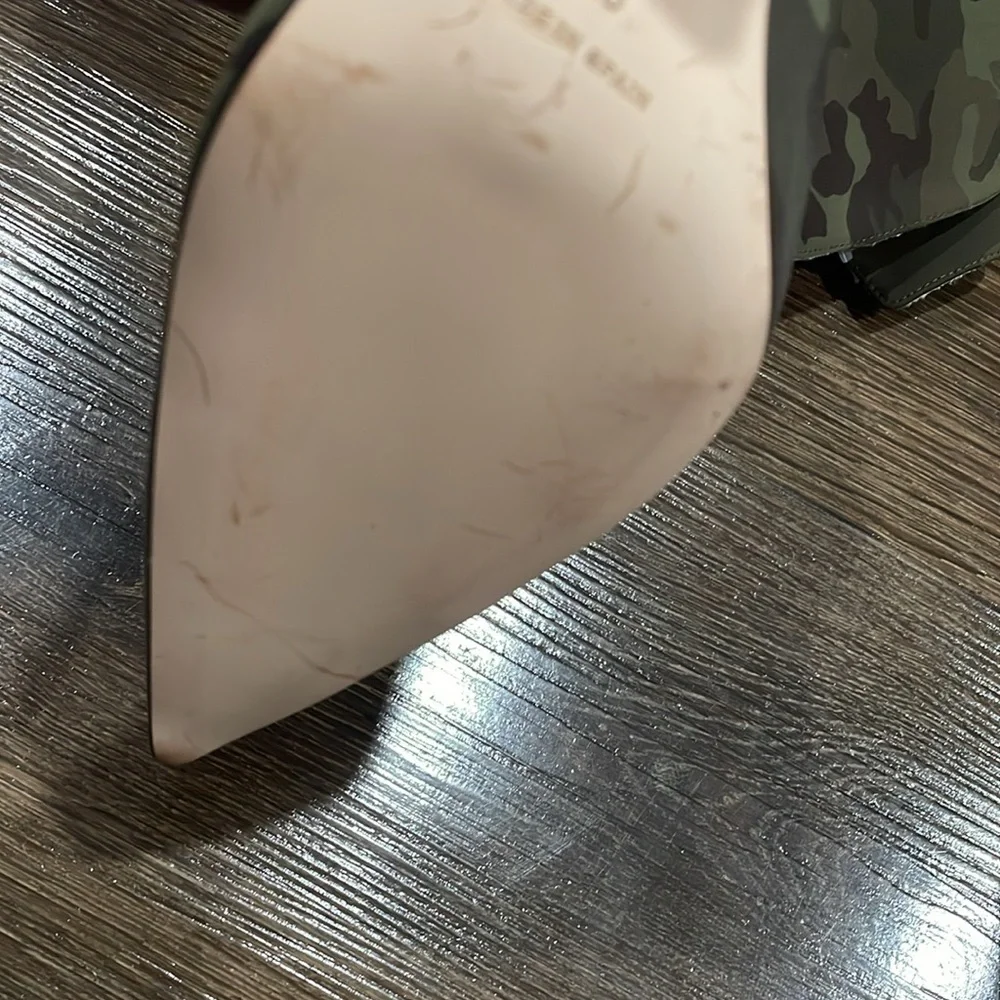 GOOD AMERICAN High Kickstand Camo Over The Knee Boots